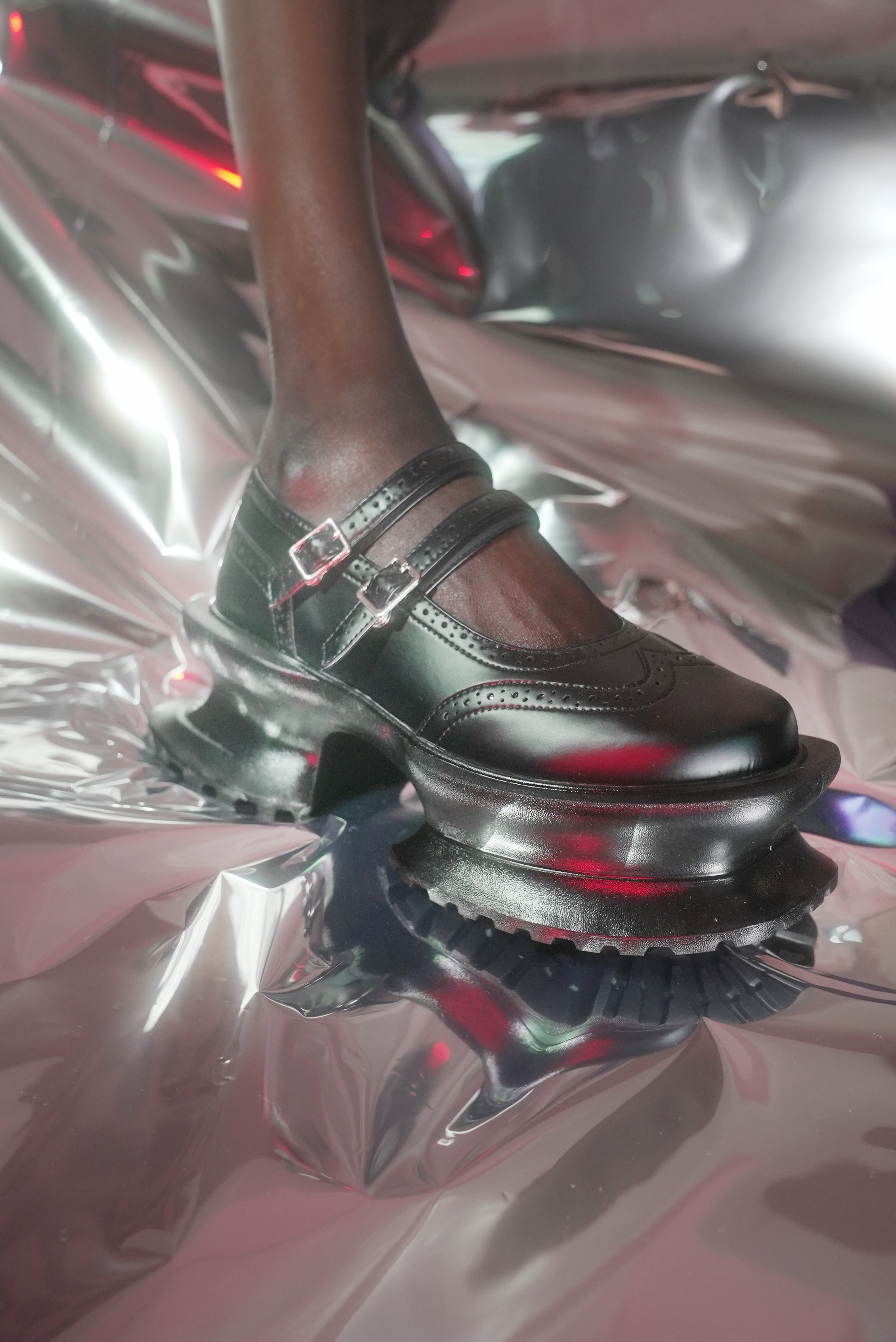 Aerial Garden shoes Black Leather × Black